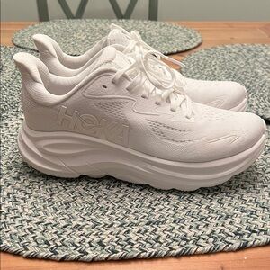 Hoka Women's Clifton 9 White Running Shoes